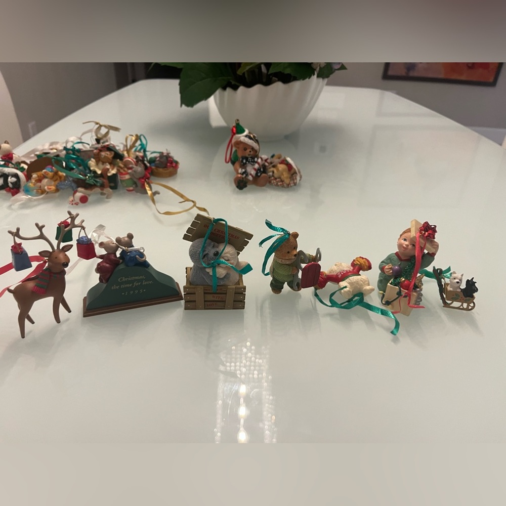 Assorted Hallmark ornaments